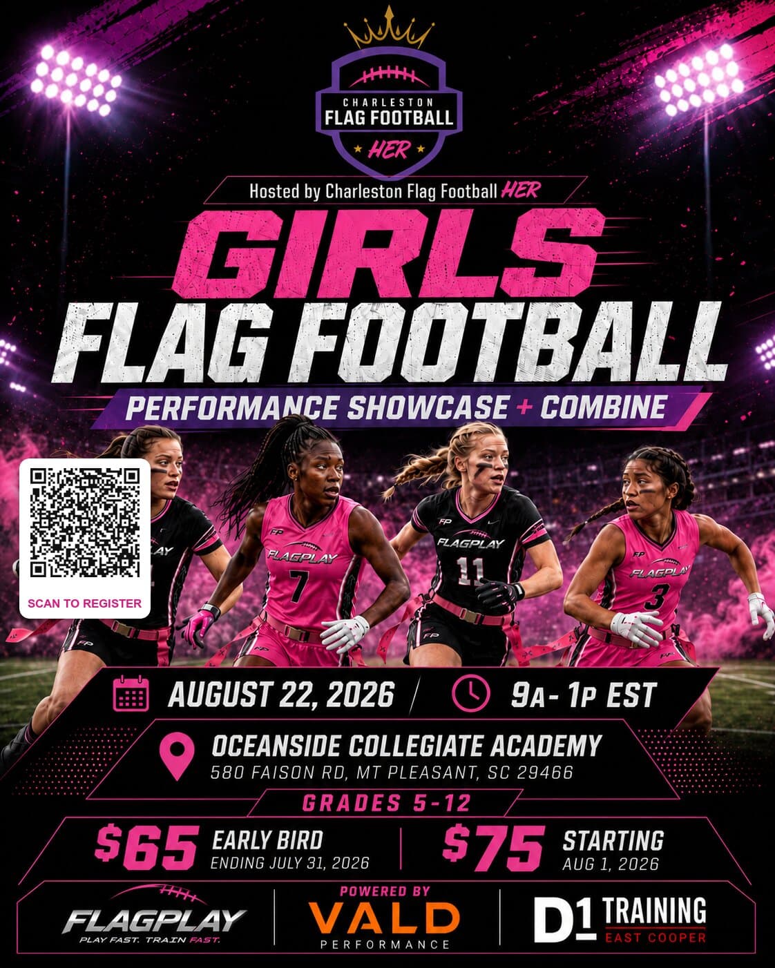 CANCELLED — Girls Flag Football Performance Showcase + Combine